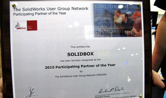 SolidWorks World Partner Certificate